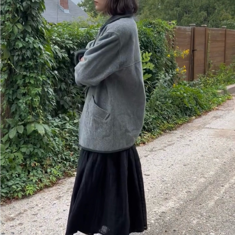 Laude The Label Full MIDI Skirt in Ink Plaid - Picture 3 of 6